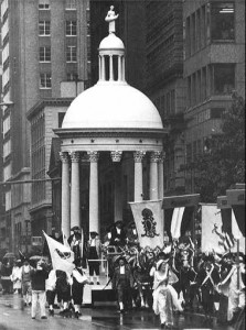 A replica of the federal edifice for the Federal Procession